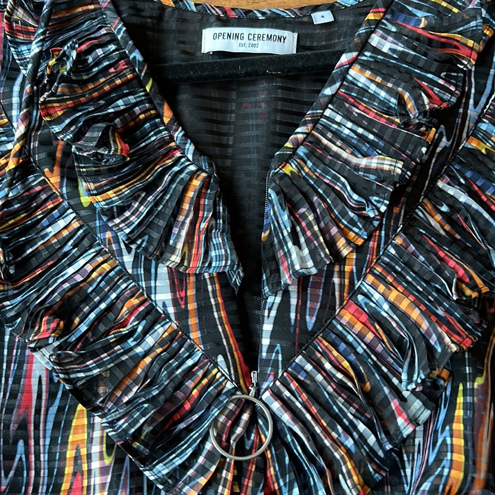 Opening Ceremony Marble Ruffle Top - Picture 10 of 11